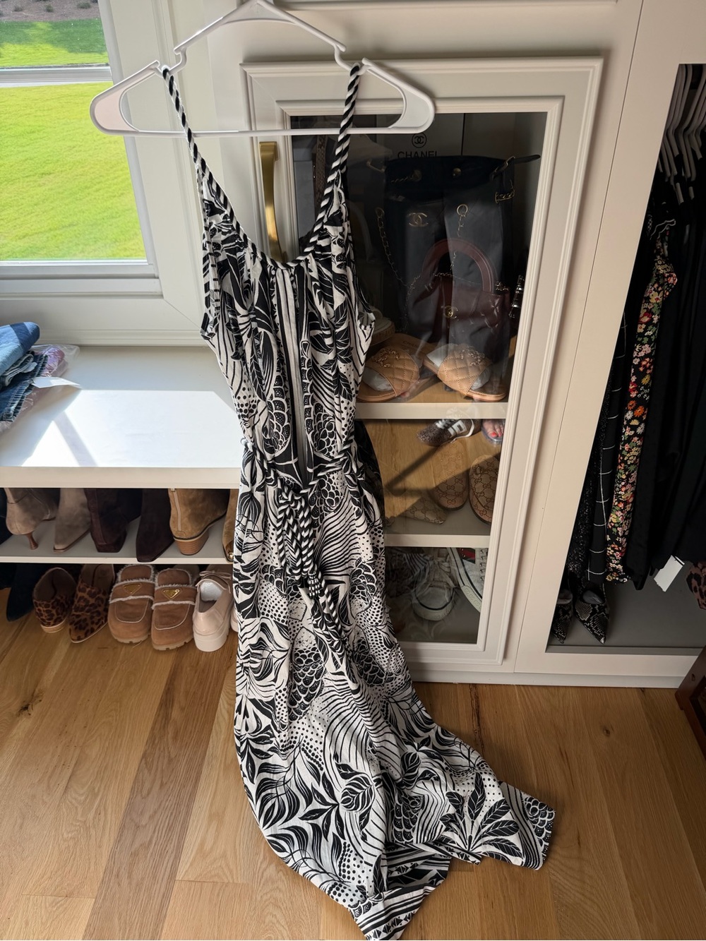 NWT Farm Rio Monochrome Elegance Scarf Jumpsuit - size small - Picture 4 of 5